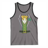 Funny St Patrick's Day Leprechaun Cosplay Tuxedo Tank Top