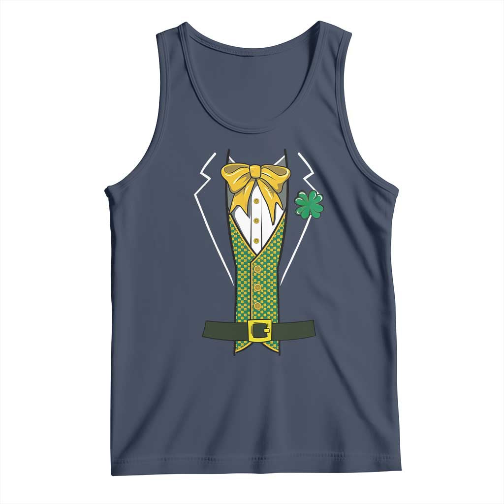 Funny St Patrick's Day Leprechaun Cosplay Tuxedo Tank Top