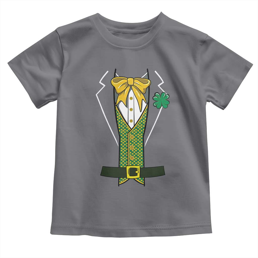 Funny St Patrick's Day Leprechaun Cosplay Tuxedo Toddler T Shirt