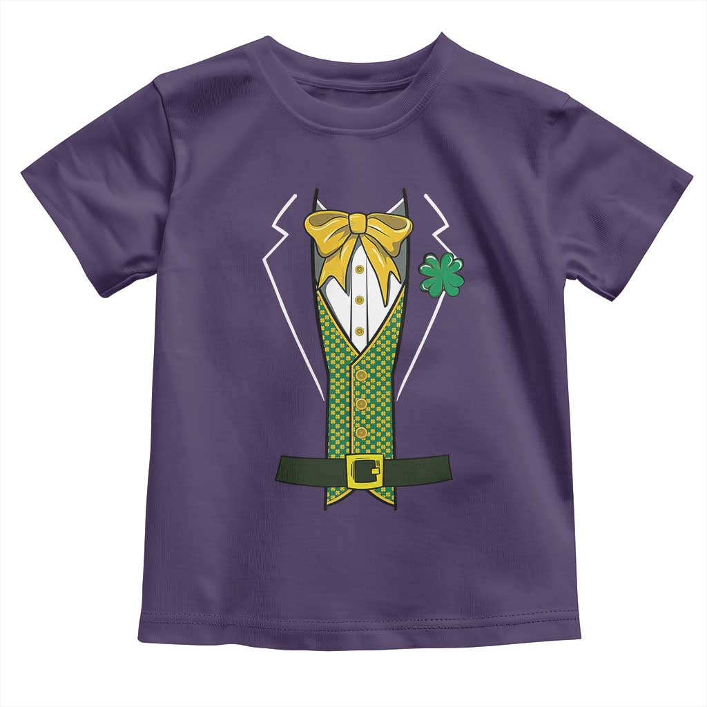 Funny St Patrick's Day Leprechaun Cosplay Tuxedo Toddler T Shirt