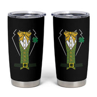 Funny St Patrick's Day Leprechaun Cosplay Tuxedo Tumbler Cup