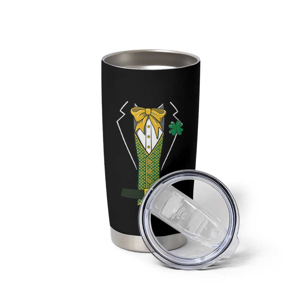 Funny St Patrick's Day Leprechaun Cosplay Tuxedo Tumbler Cup