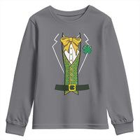 Funny St Patrick's Day Leprechaun Cosplay Tuxedo Youth Sweatshirt