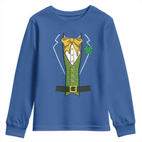 Funny St Patrick's Day Leprechaun Cosplay Tuxedo Youth Sweatshirt