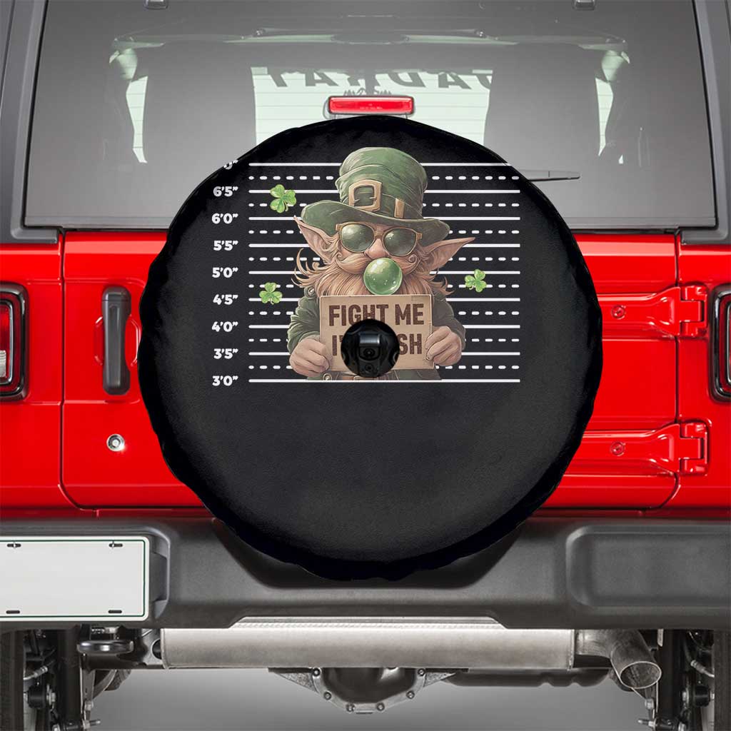 Funny Fight Me I'm Irish Spare Tire Cover Leprechaun Mug Shot St Patrick's Day