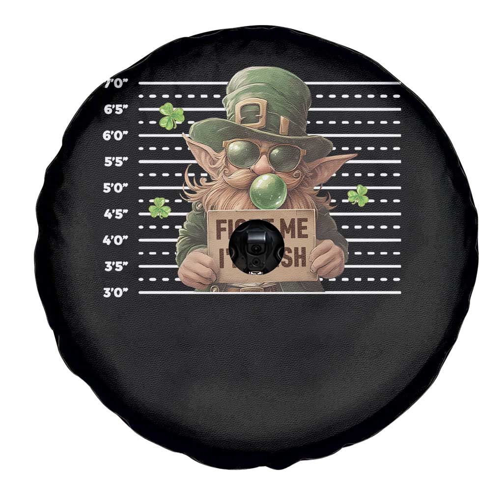 Funny Fight Me I'm Irish Spare Tire Cover Leprechaun Mug Shot St Patrick's Day
