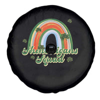 Funny St Patrick's Day Shenanigans Squad Spare Tire Cover Rainbow Shamrock