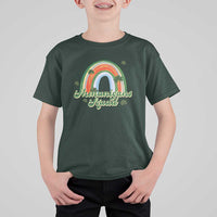 Funny St Patrick's Day Shenanigans Squad T Shirt For Kid Rainbow Shamrock