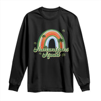 Funny St Patrick's Day Shenanigans Squad Long Sleeve Shirt Rainbow Shamrock