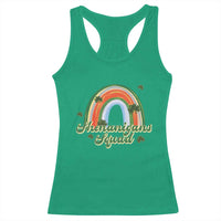 Funny St Patrick's Day Shenanigans Squad Racerback Tank Top Rainbow Shamrock