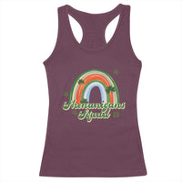 Funny St Patrick's Day Shenanigans Squad Racerback Tank Top Rainbow Shamrock