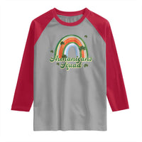 Funny St Patrick's Day Shenanigans Squad Raglan Shirt Rainbow Shamrock