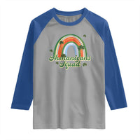 Funny St Patrick's Day Shenanigans Squad Raglan Shirt Rainbow Shamrock