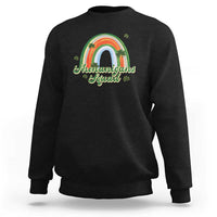 Funny St Patrick's Day Shenanigans Squad Sweatshirt Rainbow Shamrock