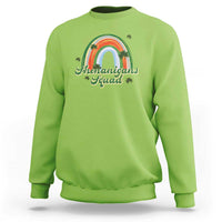 Funny St Patrick's Day Shenanigans Squad Sweatshirt Rainbow Shamrock