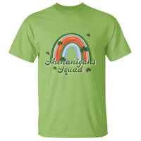 Funny St Patrick's Day Shenanigans Squad T Shirt Rainbow Shamrock