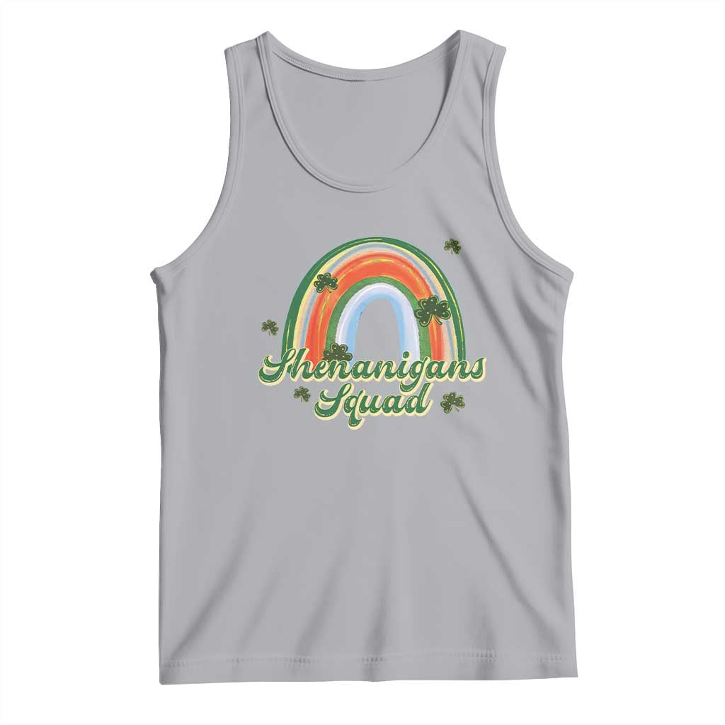 Funny St Patrick's Day Shenanigans Squad Tank Top Rainbow Shamrock
