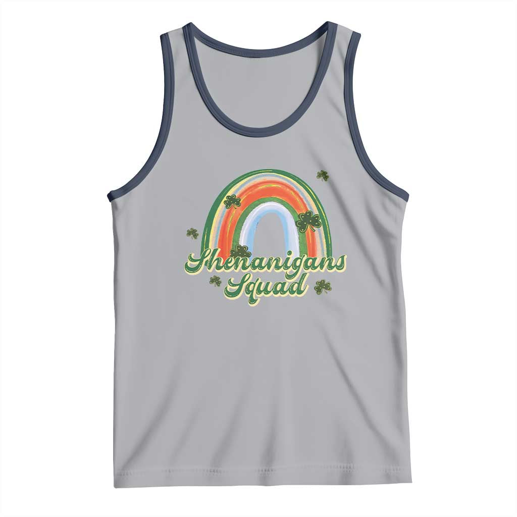 Funny St Patrick's Day Shenanigans Squad Tank Top Rainbow Shamrock