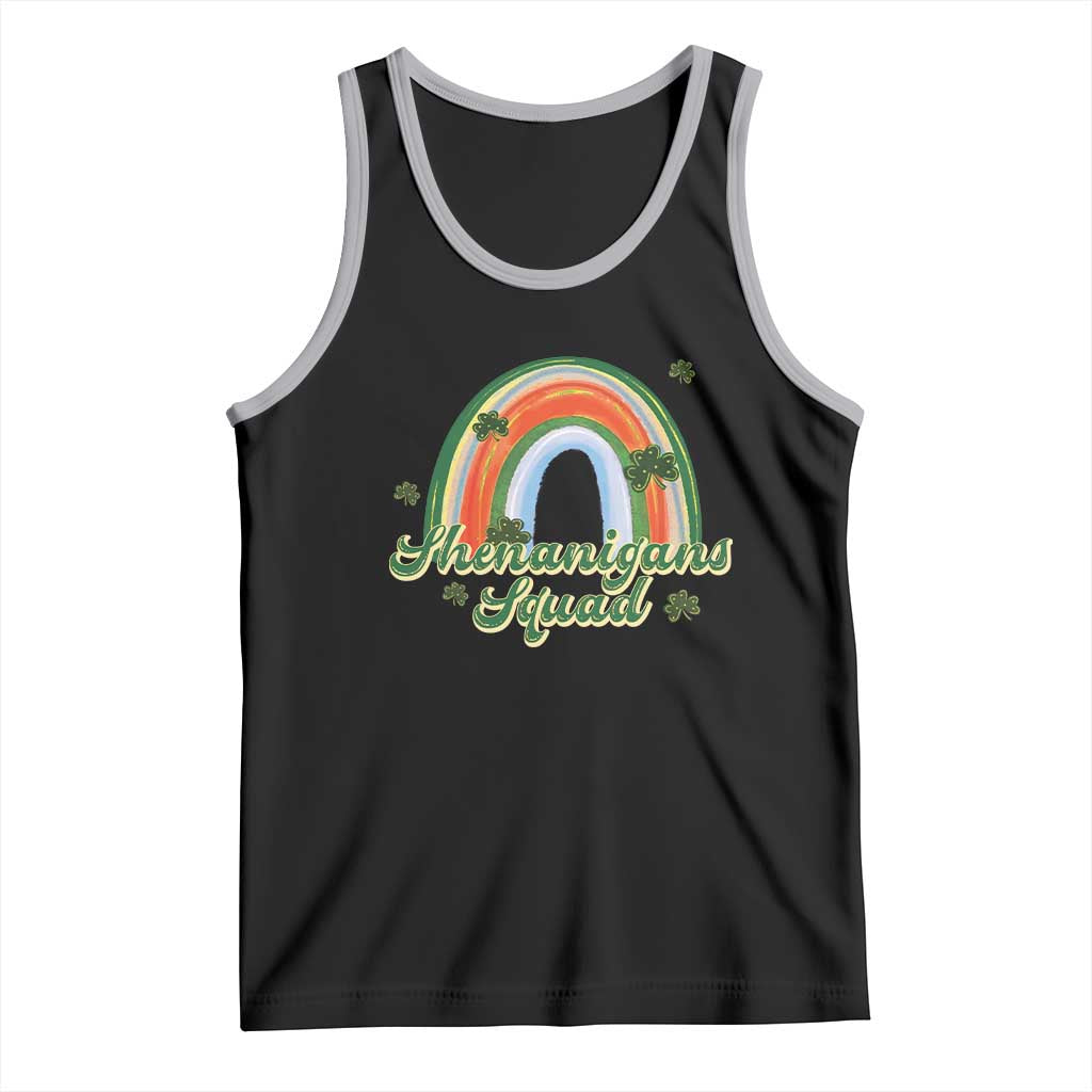 Funny St Patrick's Day Shenanigans Squad Tank Top Rainbow Shamrock