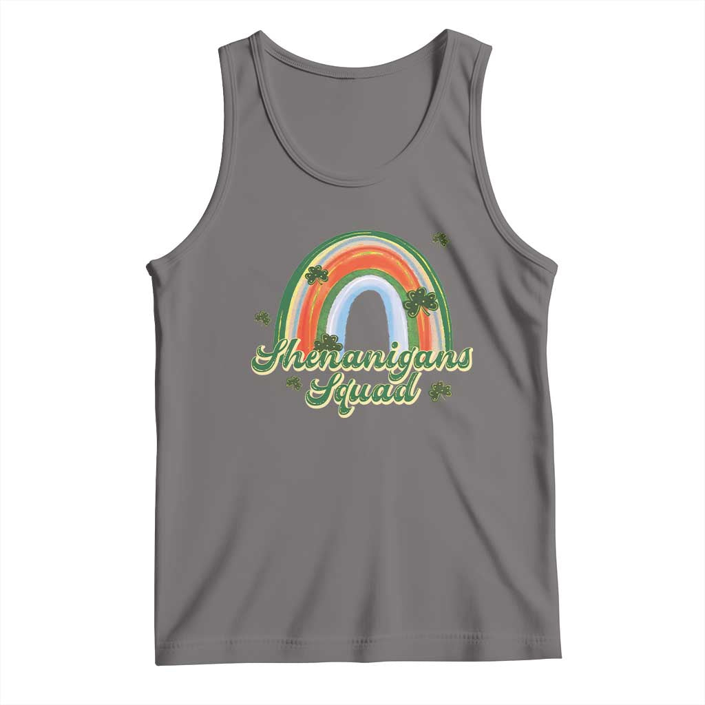 Funny St Patrick's Day Shenanigans Squad Tank Top Rainbow Shamrock