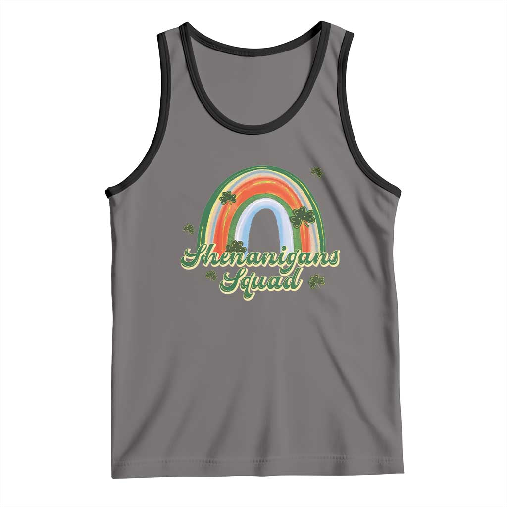 Funny St Patrick's Day Shenanigans Squad Tank Top Rainbow Shamrock