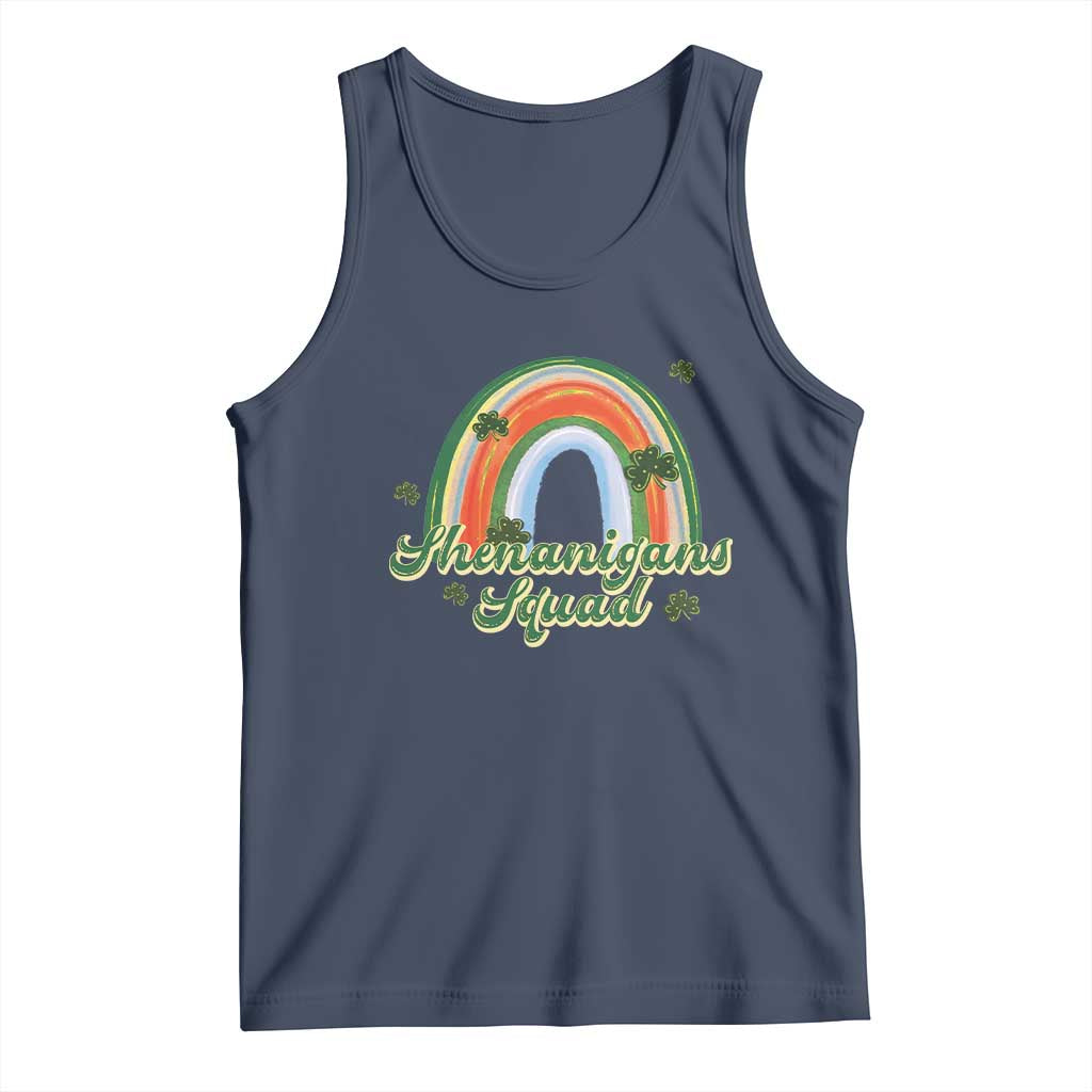 Funny St Patrick's Day Shenanigans Squad Tank Top Rainbow Shamrock