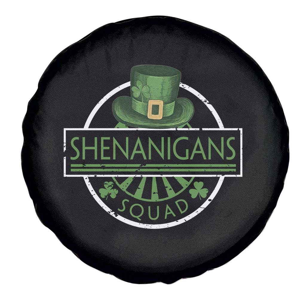 Funny St Patrick's Day Shenanigans Squad Spare Tire Cover Shamrock