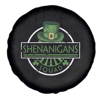 Funny St Patrick's Day Shenanigans Squad Spare Tire Cover Shamrock