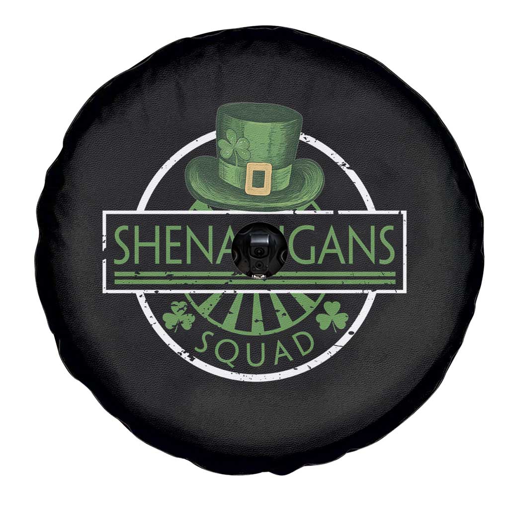 Funny St Patrick's Day Shenanigans Squad Spare Tire Cover Shamrock