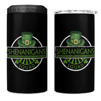 Funny St Patrick's Day Shenanigans Squad 4 in 1 Can Cooler Tumbler Shamrock