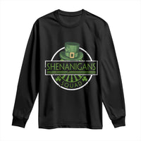 Funny St Patrick's Day Shenanigans Squad Long Sleeve Shirt Shamrock
