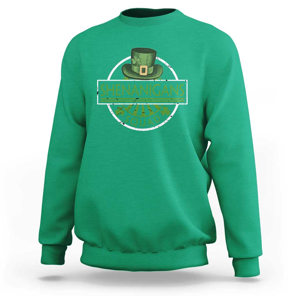 Funny St Patrick's Day Shenanigans Squad Sweatshirt Shamrock