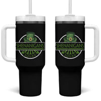 Funny St Patrick's Day Shenanigans Squad Tumbler With Handle Shamrock