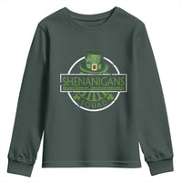 Funny St Patrick's Day Shenanigans Squad Youth Sweatshirt Shamrock