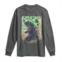 Funny St Patrick's Day Japanese Giant Monster Long Sleeve Shirt Vintage Shamrock