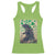 Funny St Patrick's Day Japanese Giant Monster Racerback Tank Top Vintage Shamrock