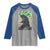 Funny St Patrick's Day Japanese Giant Monster Raglan Shirt Vintage Shamrock