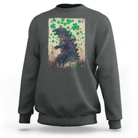 Funny St Patrick's Day Japanese Giant Monster Sweatshirt Vintage Shamrock