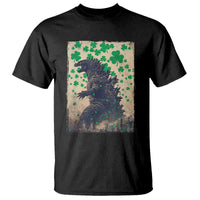 Funny St Patrick's Day Japanese Giant Monster T Shirt Vintage Shamrock