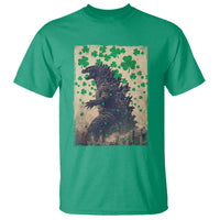 Funny St Patrick's Day Japanese Giant Monster T Shirt Vintage Shamrock