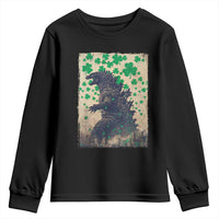 Funny St Patrick's Day Japanese Giant Monster Youth Sweatshirt Vintage Shamrock