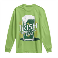 Funny St Patrick's Day Irish Beer Drinking Long Sleeve Shirt Irish Drinking Team Green Beer Shamrock
