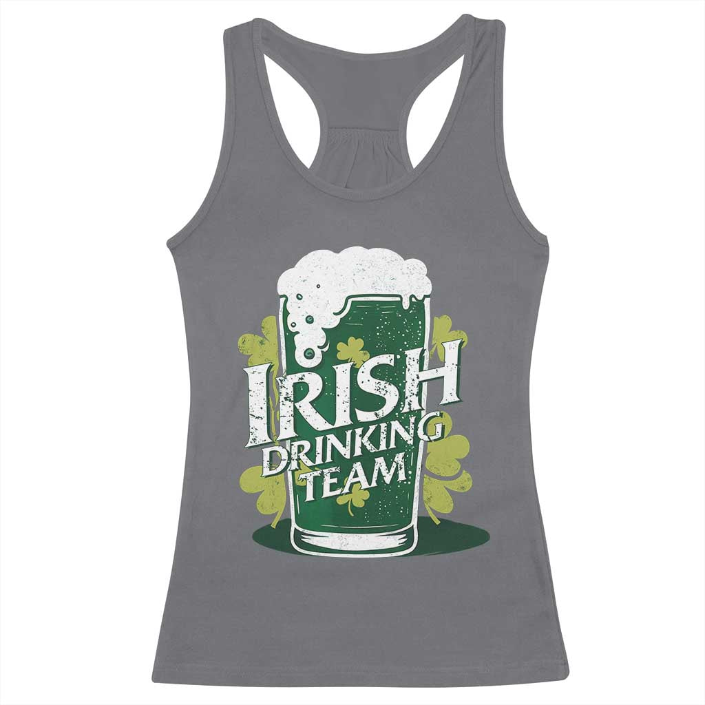 Funny St Patrick's Day Irish Beer Drinking Racerback Tank Top Irish Drinking Team Green Beer Shamrock