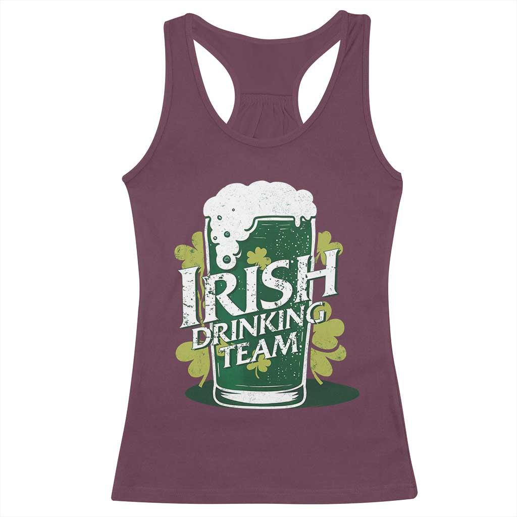 Funny St Patrick's Day Irish Beer Drinking Racerback Tank Top Irish Drinking Team Green Beer Shamrock