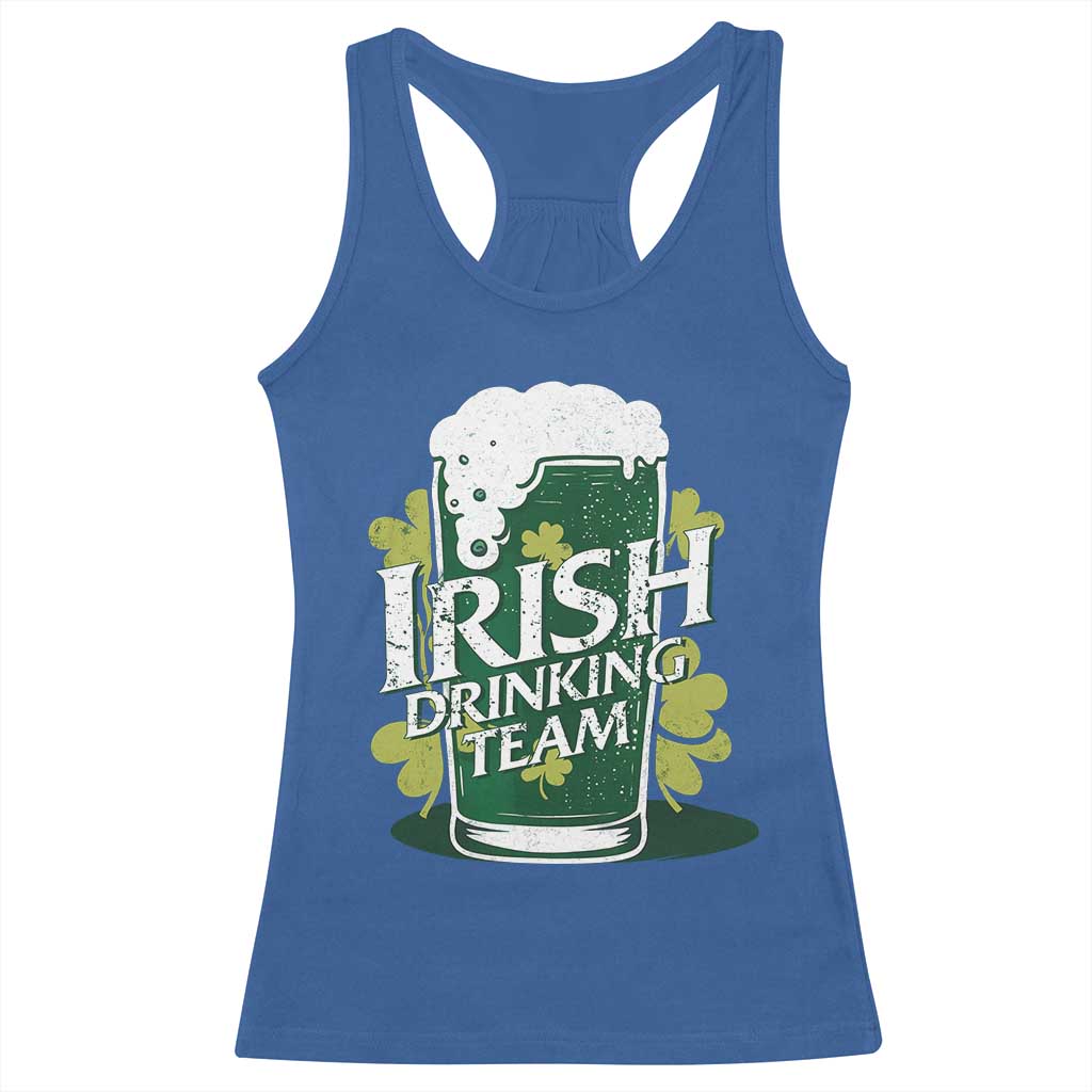 Funny St Patrick's Day Irish Beer Drinking Racerback Tank Top Irish Drinking Team Green Beer Shamrock