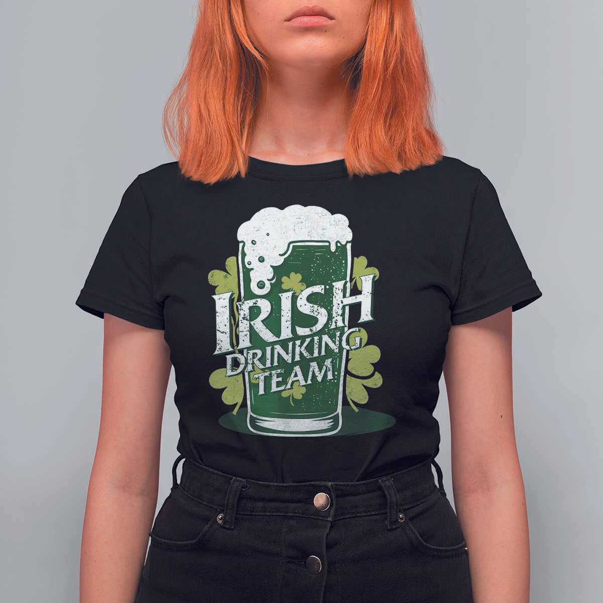 Funny St Patrick's Day Irish Beer Drinking T Shirt For Women Irish Drinking Team Green Beer Shamrock