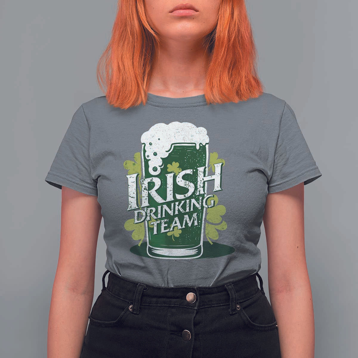 Funny St Patrick's Day Irish Beer Drinking T Shirt For Women Irish Drinking Team Green Beer Shamrock