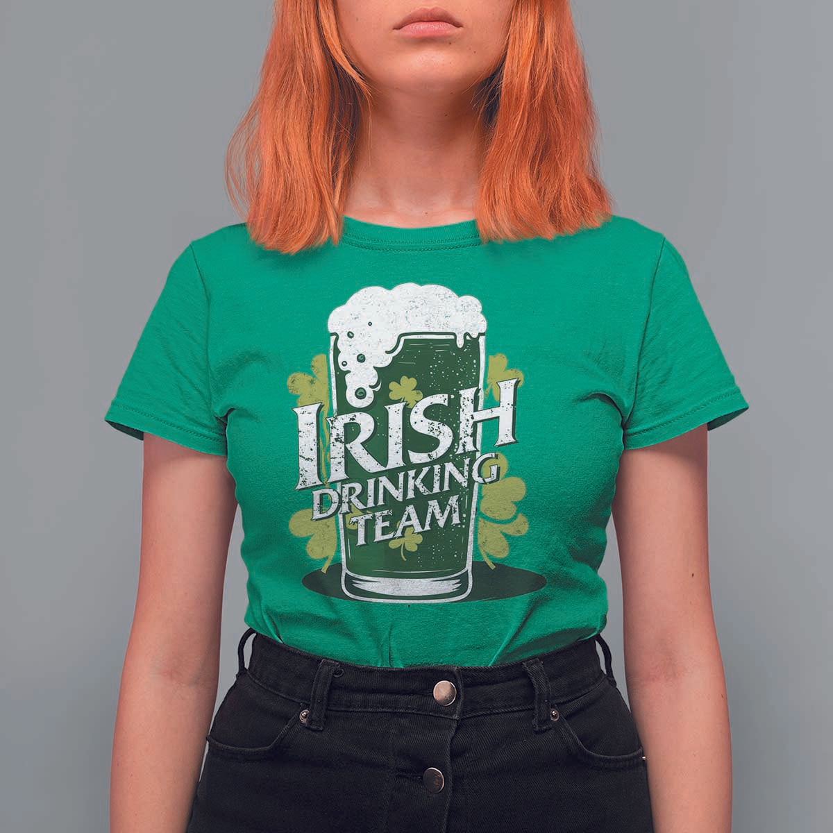 Funny St Patrick's Day Irish Beer Drinking T Shirt For Women Irish Drinking Team Green Beer Shamrock