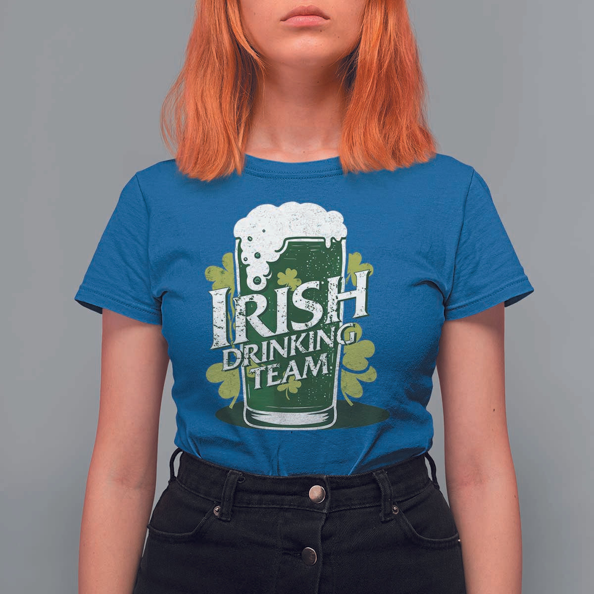 Funny St Patrick's Day Irish Beer Drinking T Shirt For Women Irish Drinking Team Green Beer Shamrock
