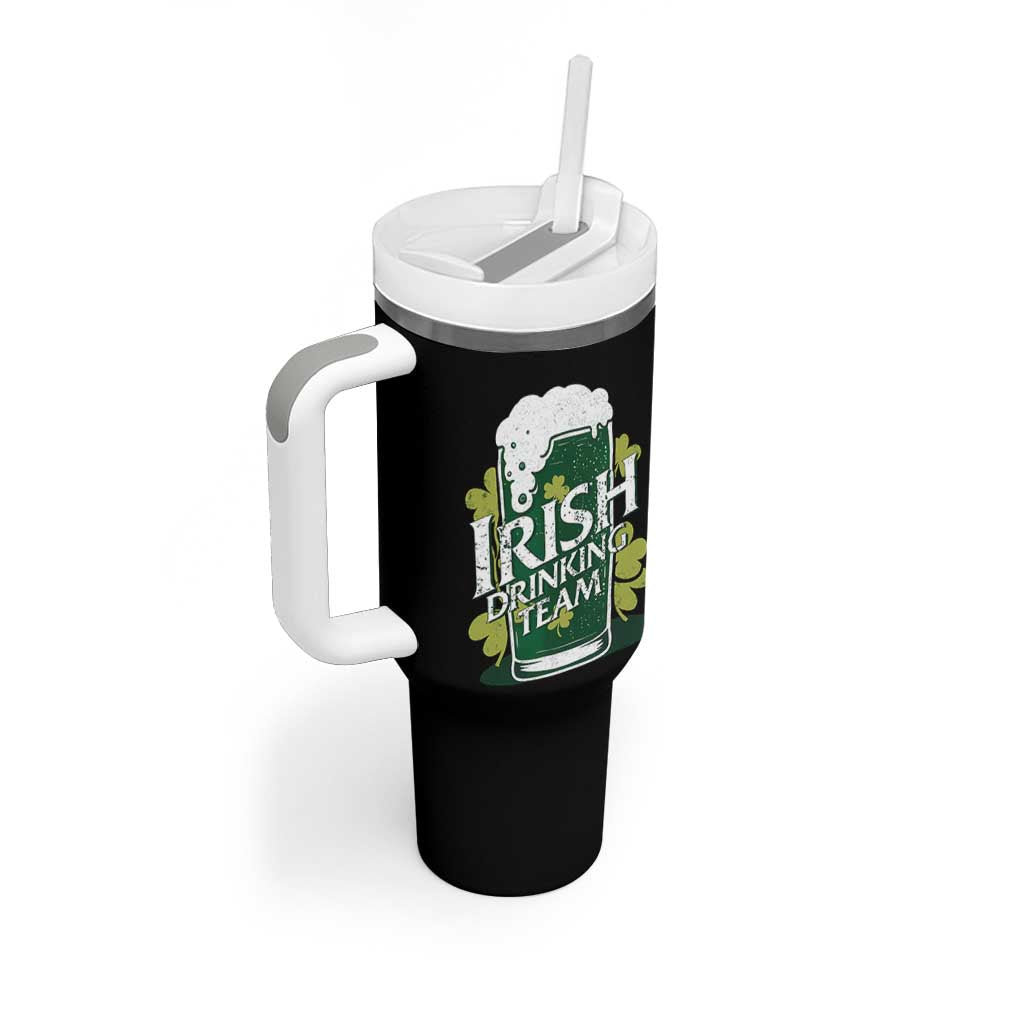 Funny St Patrick's Day Irish Beer Drinking Tumbler With Handle Irish Drinking Team Green Beer Shamrock - Wonder Print Shop